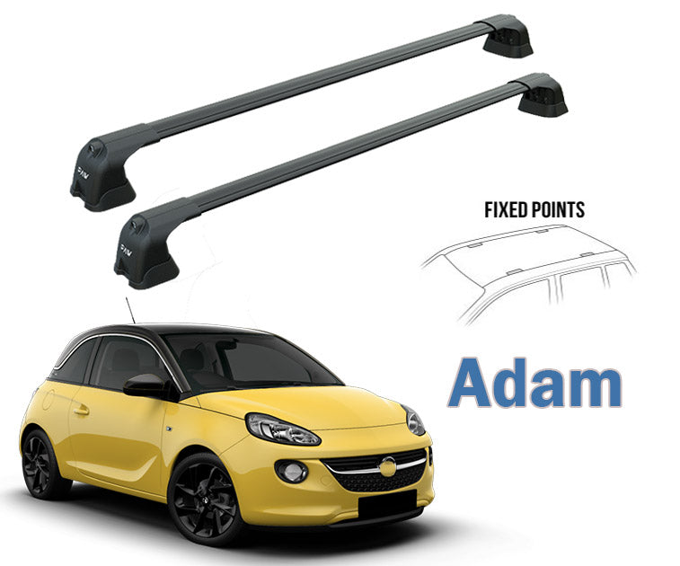 Opel&Vauxhall Adam Racks Cross Bars Rails Top Carrier Alu Black 2013-- Opel&Vauxhall Adam Racks Cross Bars Rails Top Carrier Alu Black 2013--